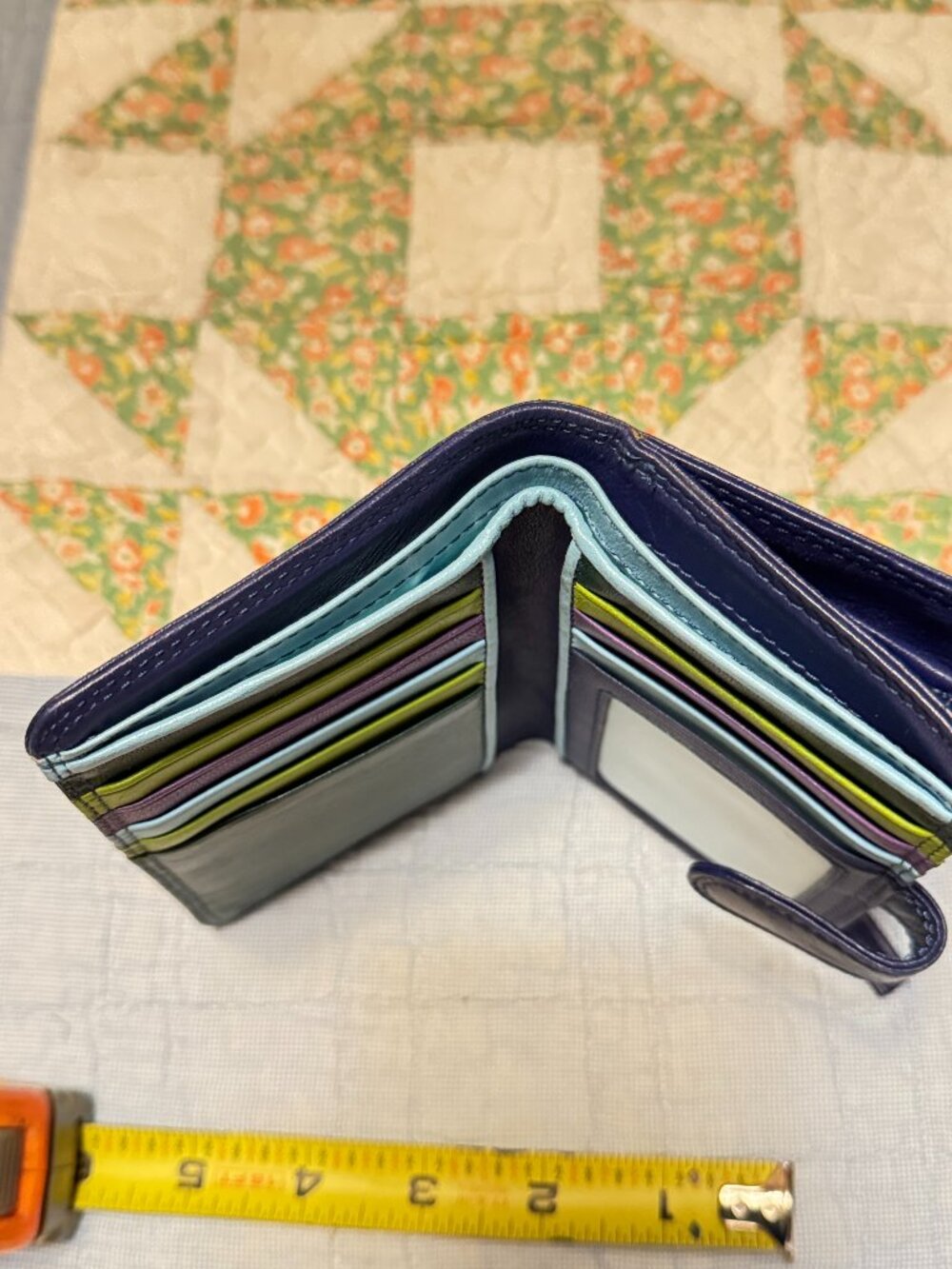 Belarno Multi Color Leather BiFold Wallet - Picture 5 of 6